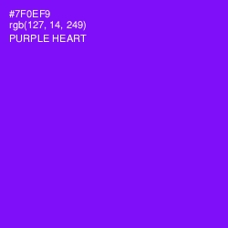 #7F0EF9 - Purple Heart Color Image